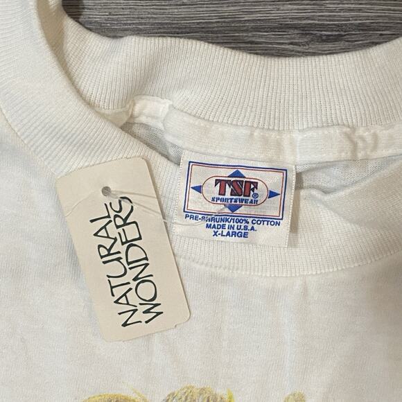 Vintage Tsf Tiger Shirt Men’s XL 1990's Cat Single Stitch Animal Zoo Bengal USA - Picture 2 of 8